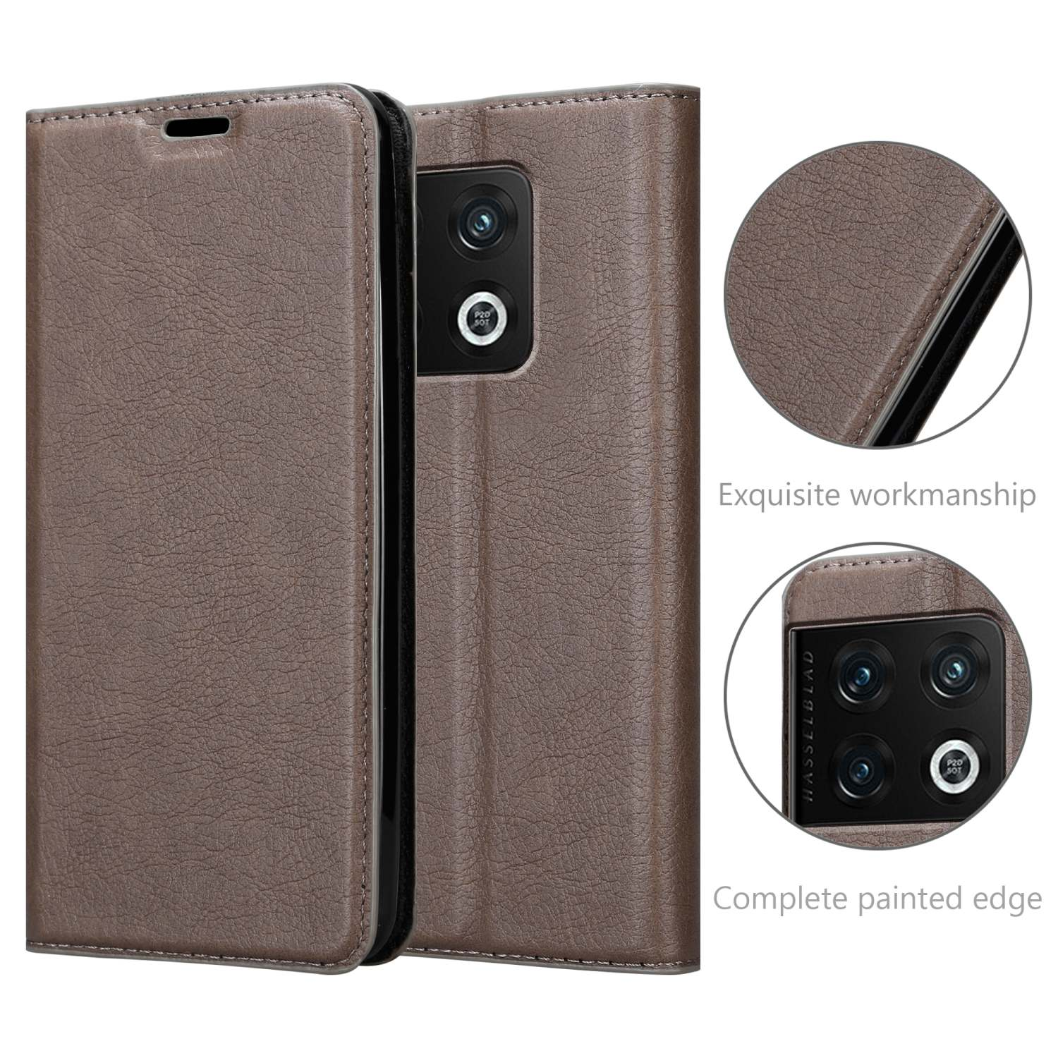 CADORABO Book Hülle Invisible Magnet, KAFFEE 5G, BRAUN PRO OnePlus, Bookcover, 10