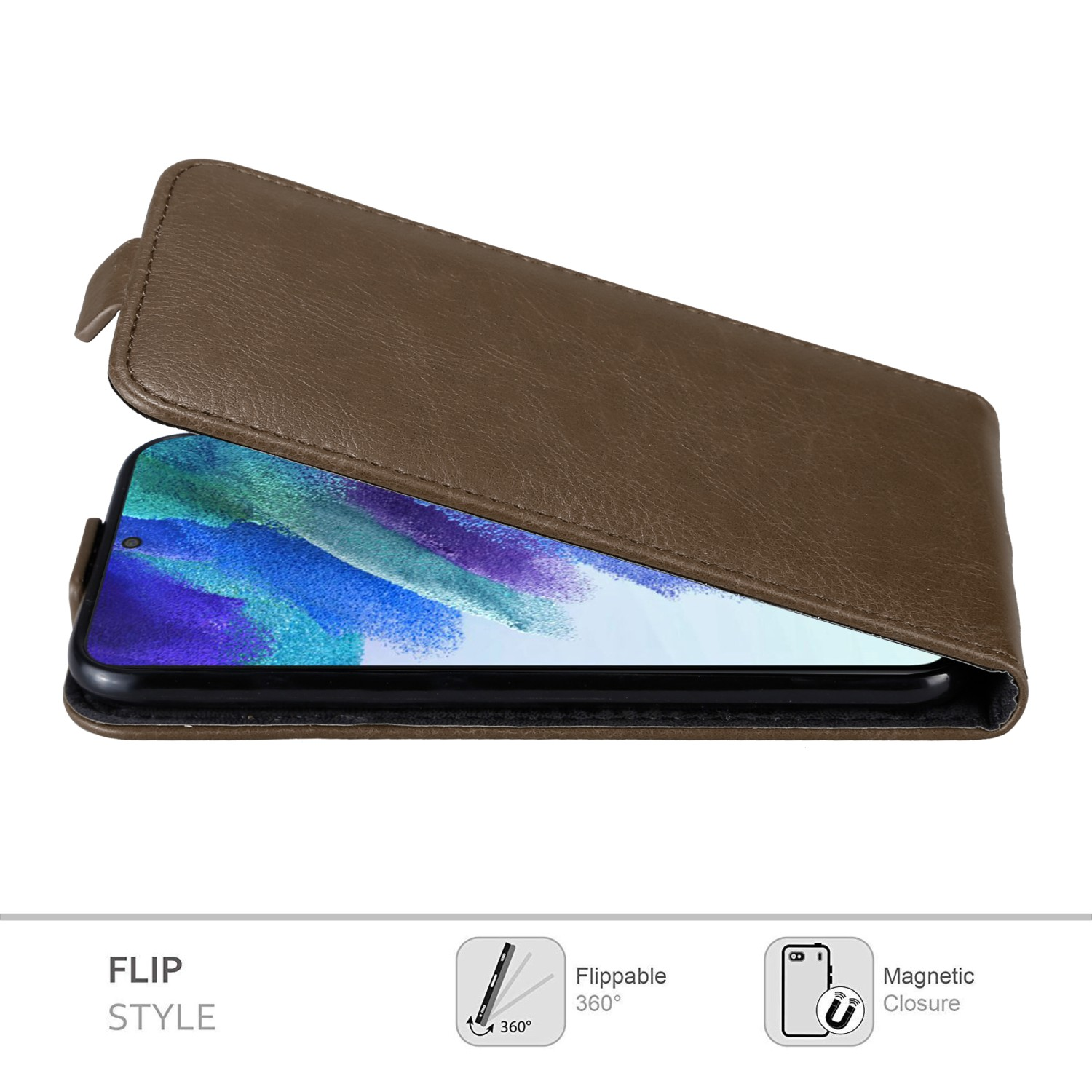 KAFFEE Galaxy im Hülle Flip Cover, Style, CADORABO Samsung, S22 Flip BRAUN PLUS,