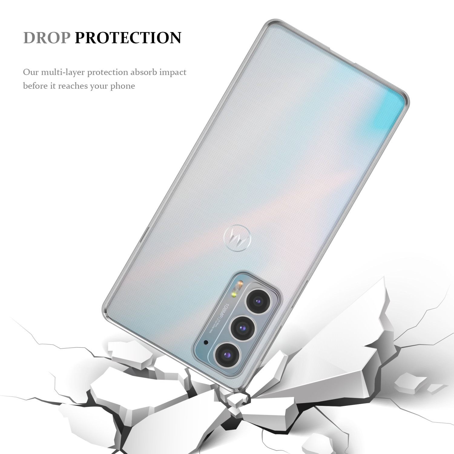 CADORABO TPU Ultra Slim TRANSPARENT EDGE Backcover, AIR Schutzhülle, VOLL 20, Motorola