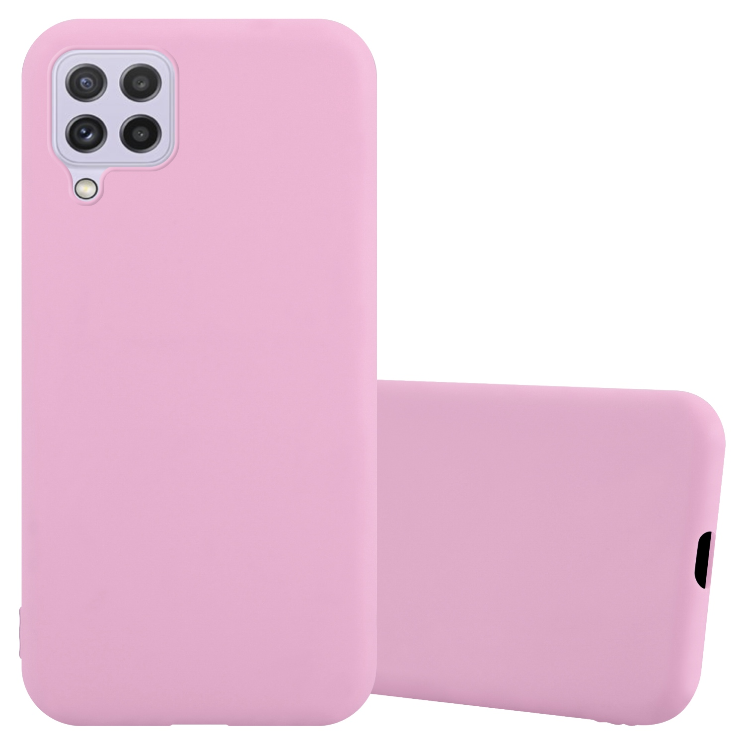 Custodie per telefono rosa. Due custodie, una davanti e una sul retro.