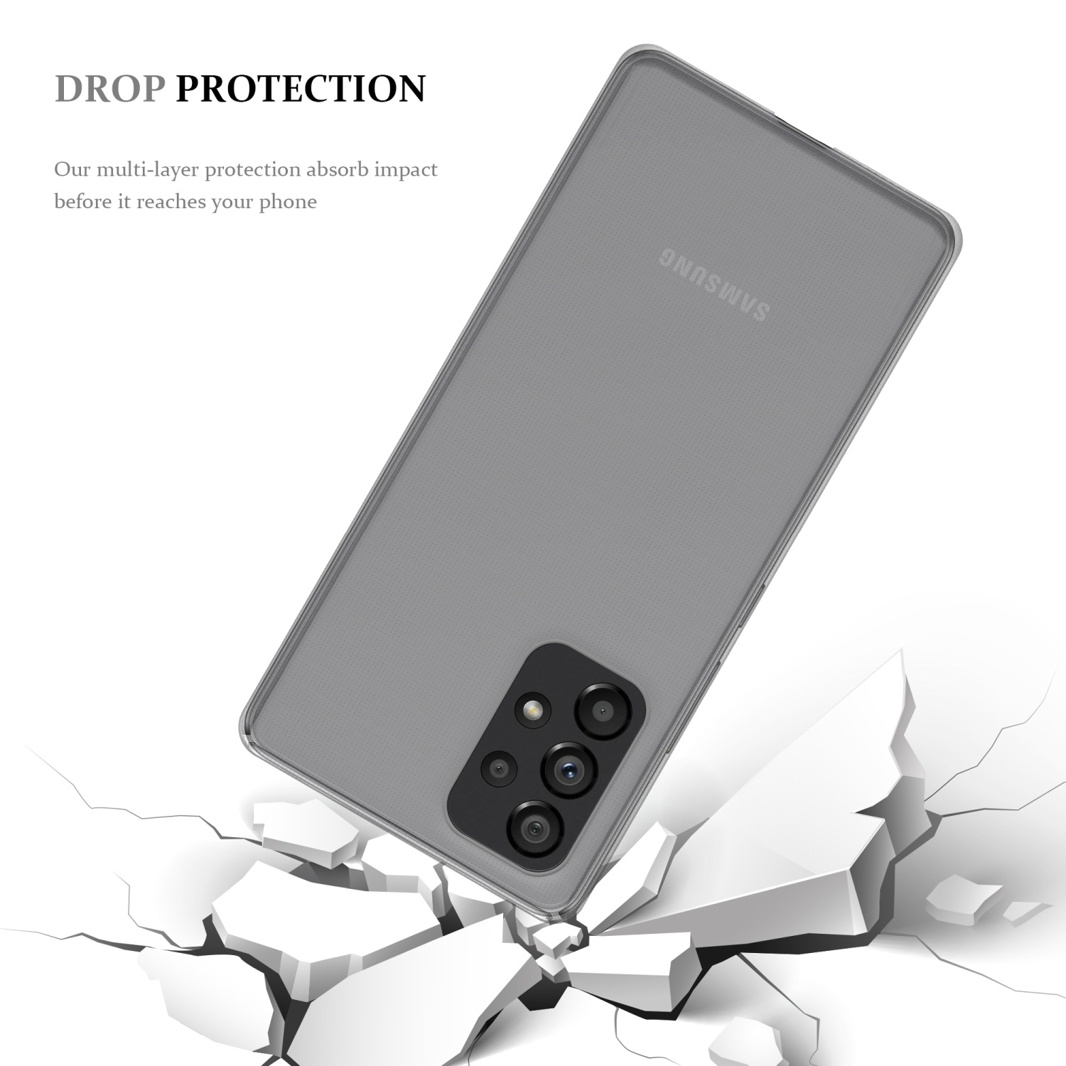 CADORABO Samsung, TRANSPARENT Slim Galaxy A53 Ultra VOLL Schutzhülle, Backcover, TPU AIR 5G,
