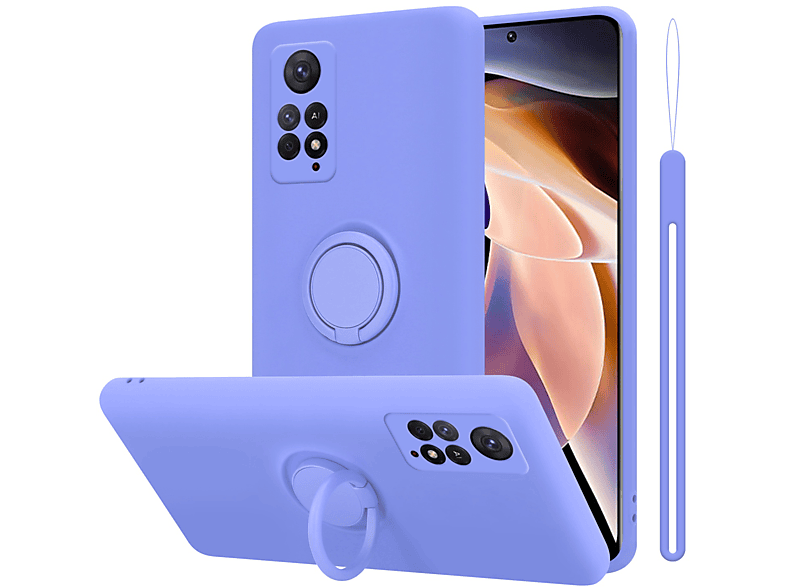 CADORABO Hülle im 5G, RedMi PRO Silicone 4G HELL Style, LILA Backcover, LIQUID Ring / 11 Case NOTE Xiaomi, Liquid