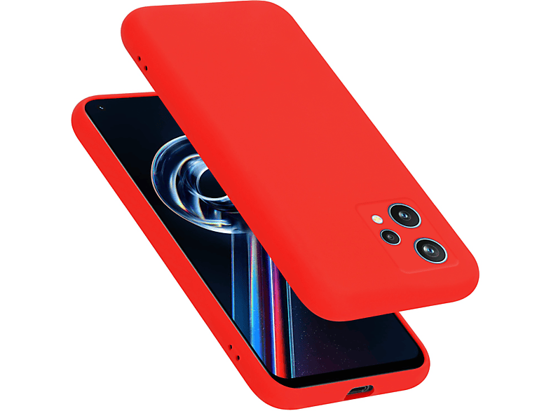 CADORABO Hülle im Liquid Silicone Case Style, Backcover, Realme, 9 5G / 9 PRO / V25 / Q5 / OnePlus Nord CE 2 LITE 5G, LIQUID ROT