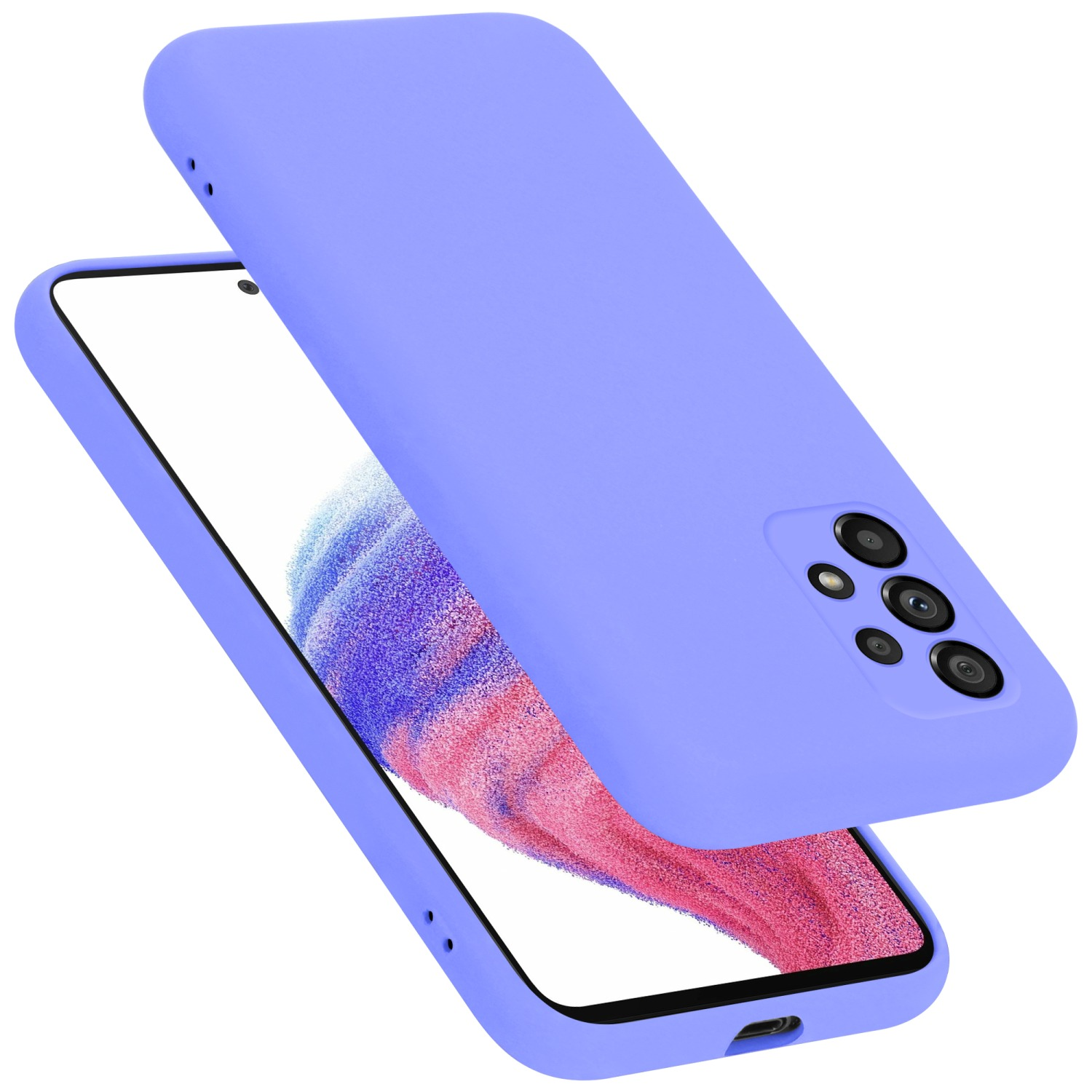 im Galaxy LIQUID Backcover, Style, Samsung, Liquid HELL LILA Case Silicone CADORABO A53 5G, Hülle