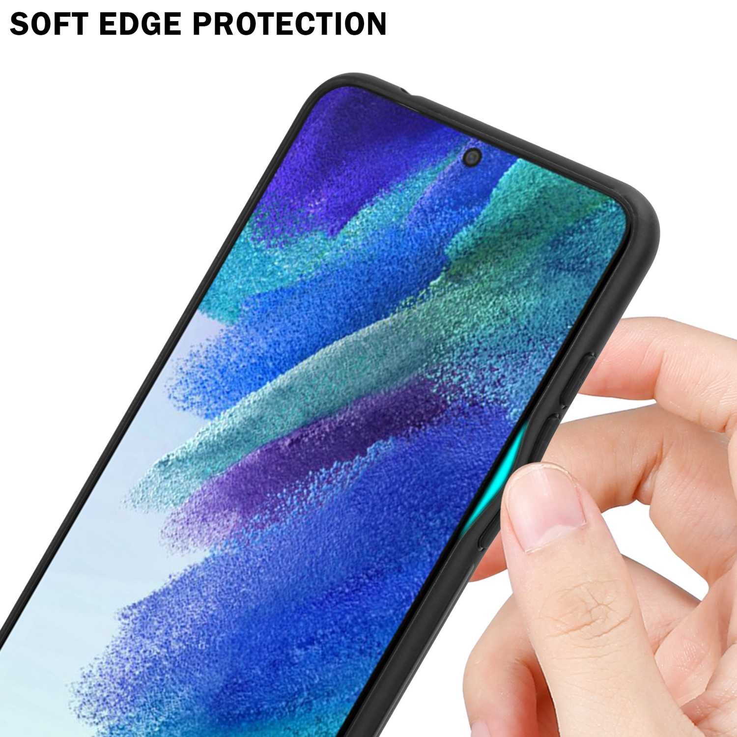 Samsung, CADORABO Hülle aus Backcover, TPU Glas, - Silikon 2 BLAU Farben Galaxy PINK S22,