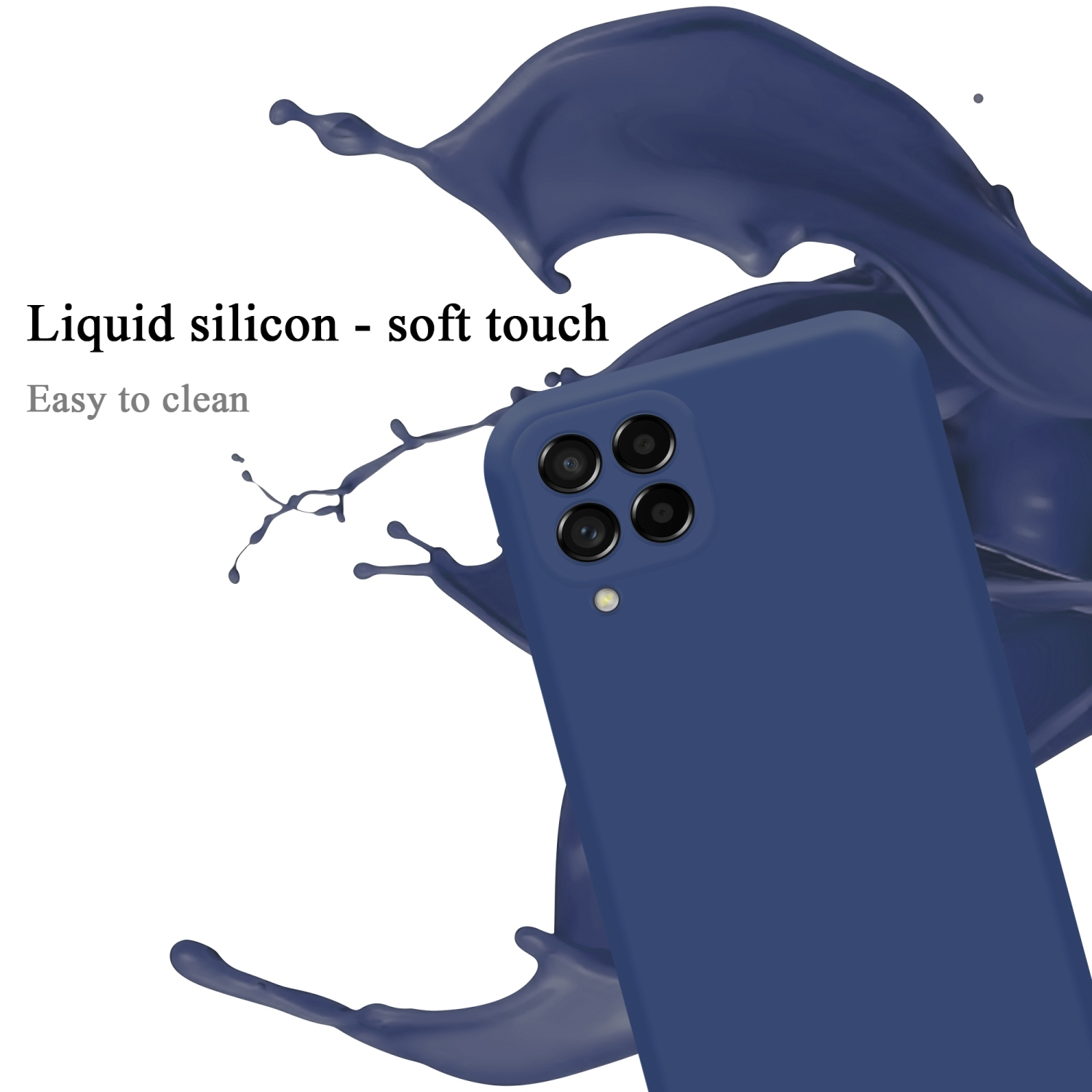Silicone im Liquid Case Hülle Galaxy LIQUID Style, 5G, Backcover, CADORABO M53 BLAU Samsung,