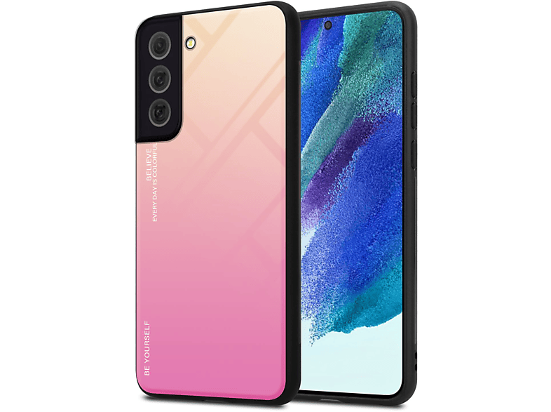 CADORABO Hülle aus Backcover, Silikon Glas, Farben Samsung, - PLUS, GELB Galaxy ROSA S22 TPU 2