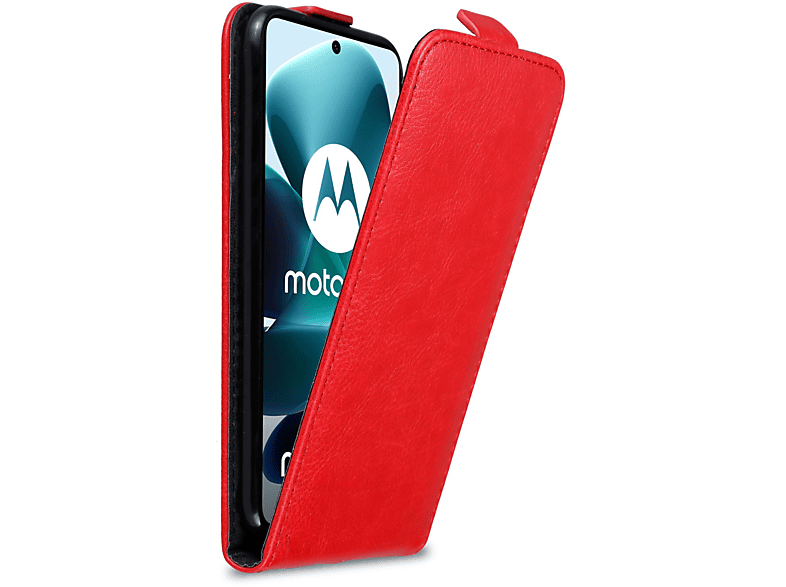 CADORABO Hülle im Motorola, Cover, MOTO Flip Flip APFEL Style, 5G, ROT G200