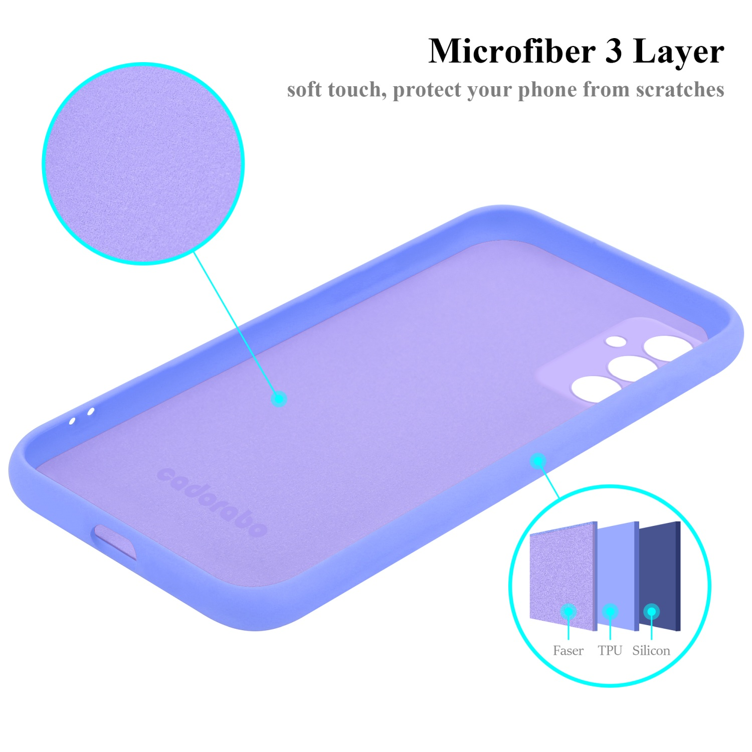 Silicone CADORABO HELL Backcover, im Galaxy Samsung, Hülle Liquid 5G, LIQUID Style, M23 LILA Case