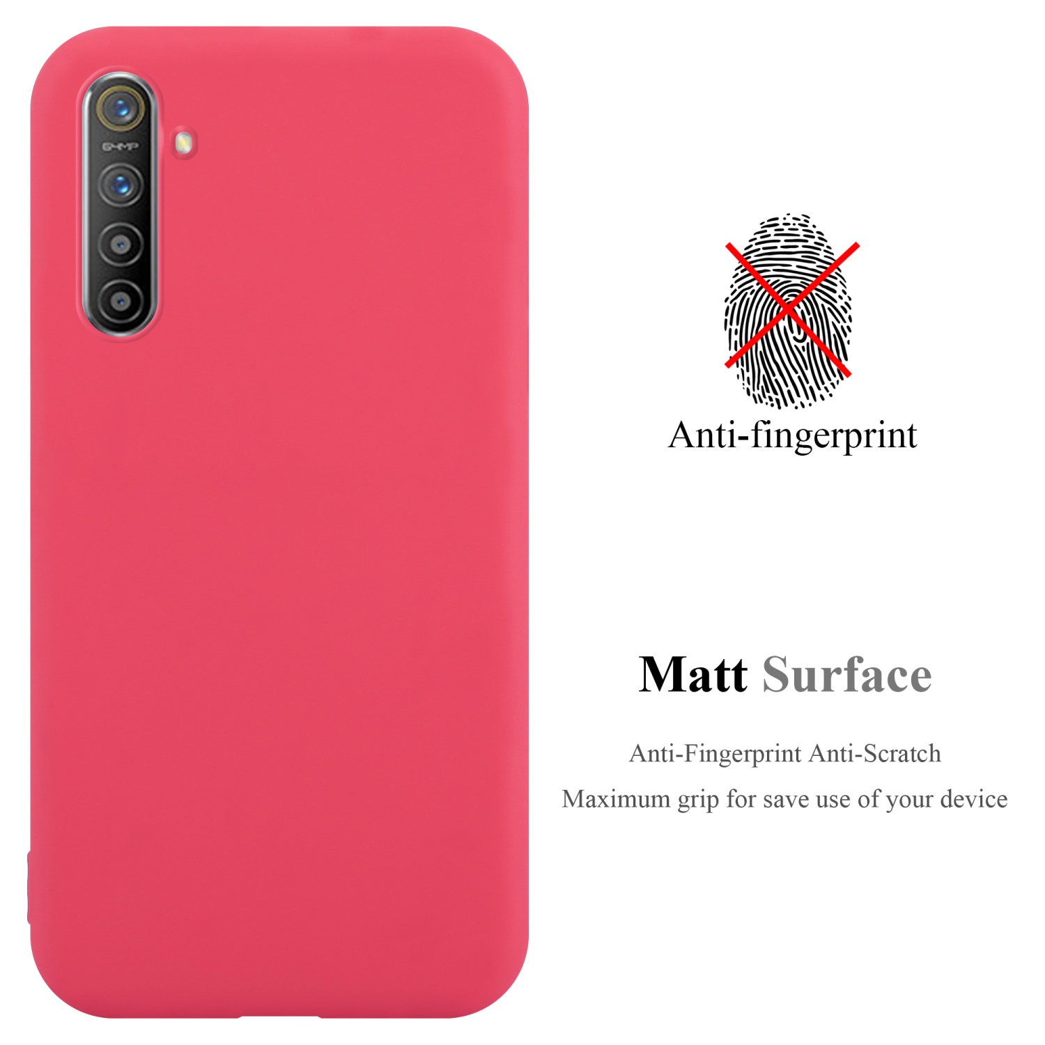 Candy ROT / Backcover, Hülle CADORABO / CANDY im XT Oppo Realme, K5, TPU X2 Style,