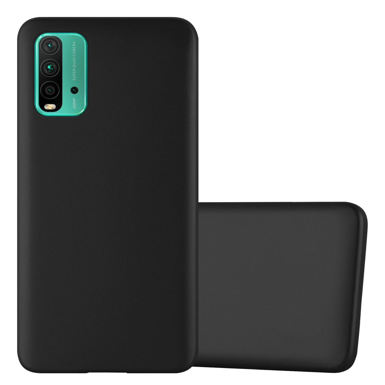 Fundas negras, una vertical y otra tumbada. Módulo de cámara visible arriba.