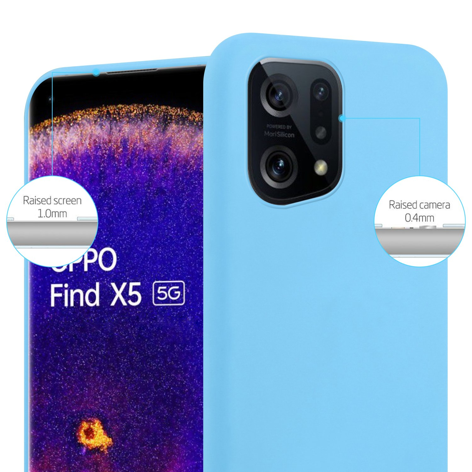 im TPU CANDY X5, Hülle Oppo, BLAU Style, CADORABO FIND Candy Backcover,