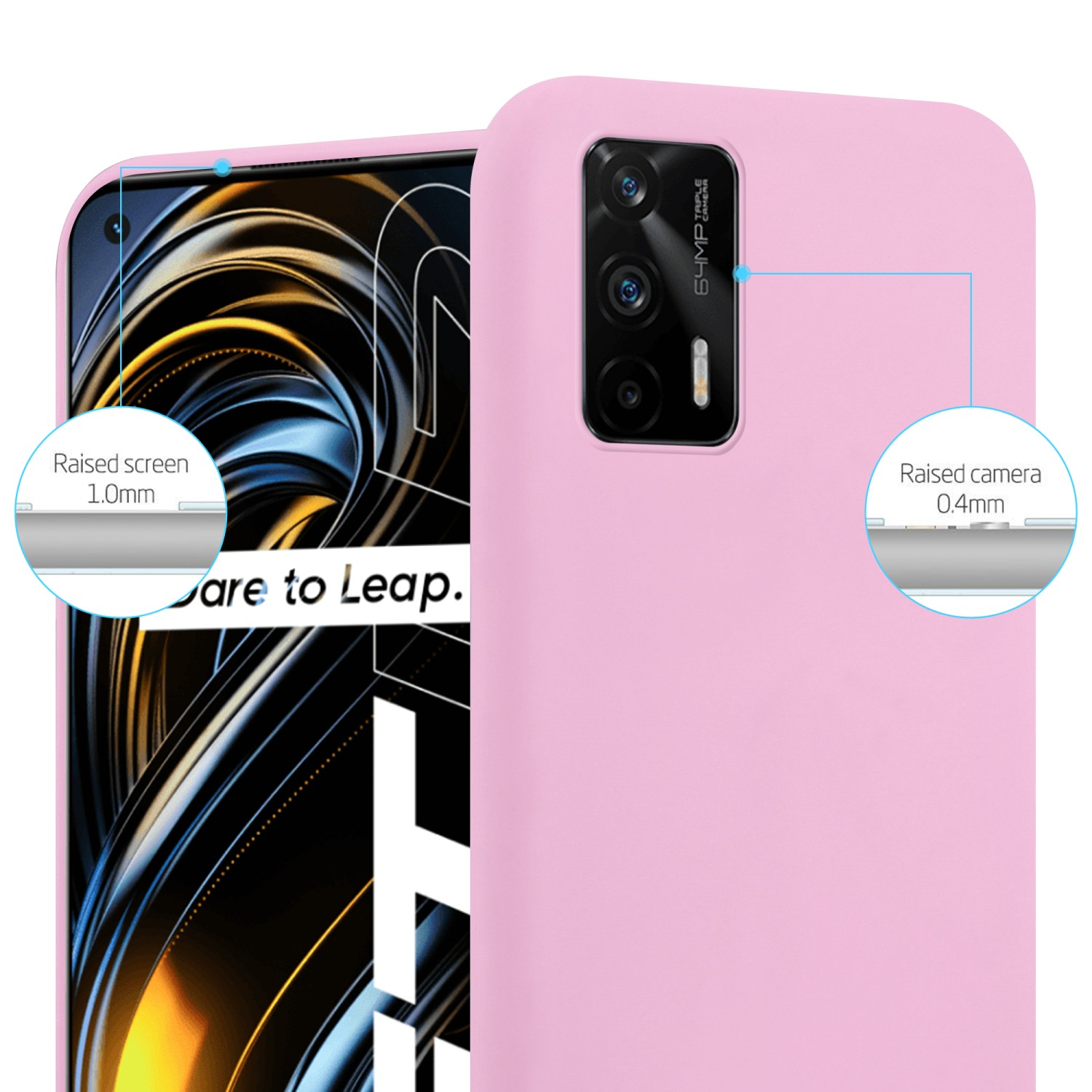 Hülle 2T / Realme, TPU PRO, CADORABO Neo CANDY im Backcover, GT Q3 GT Candy ROSA / Style,