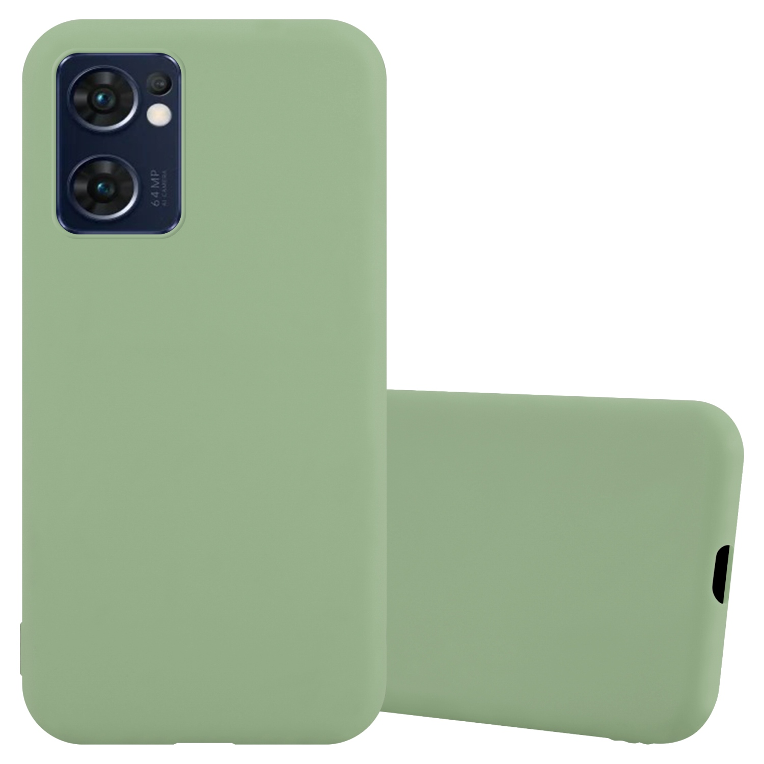 CADORABO Hülle im Reno7 Candy / TPU X5 PASTELL Oppo, Backcover, CANDY FIND Style, GRÜN 5G, LITE