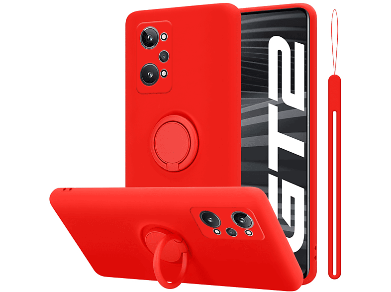 CADORABO Hülle im Liquid 2, ROT Ring Neo Realme, Case GT Silicone LIQUID / Style, GT Backcover, 2
