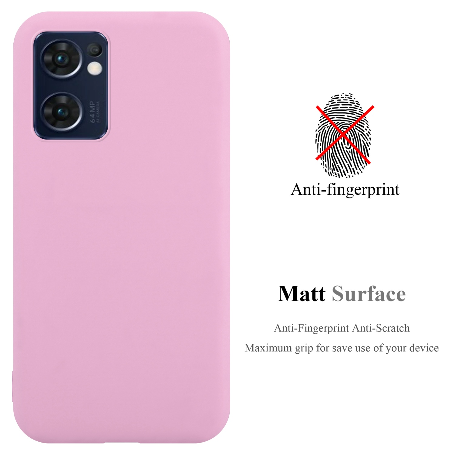 CADORABO Hülle / im LITE Backcover, Candy Style, 5G, Reno7 ROSA TPU FIND X5 Oppo, CANDY