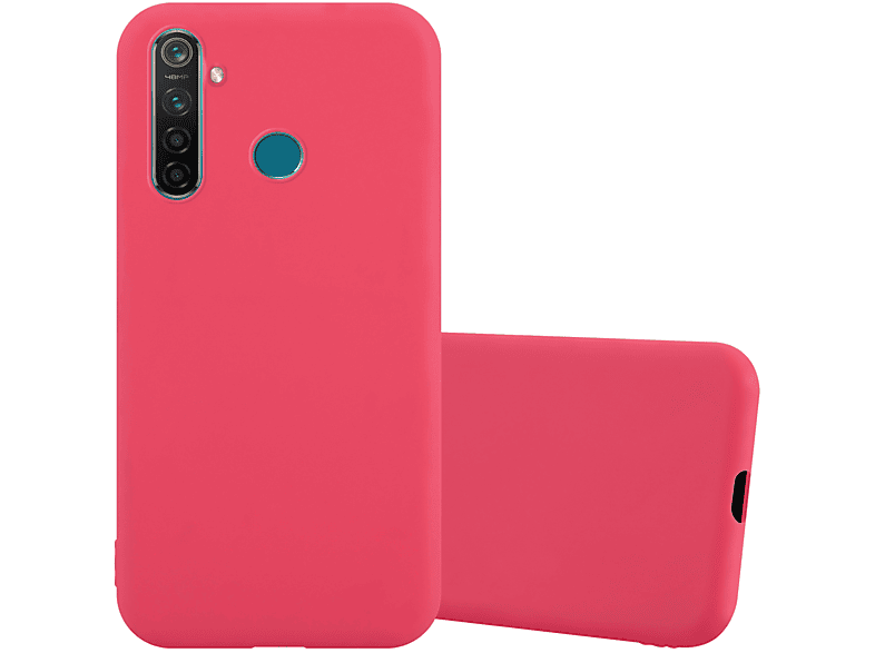CADORABO Hülle im TPU Candy Style, Backcover, Realme, 5 PRO / Realme Q, CANDY ROT