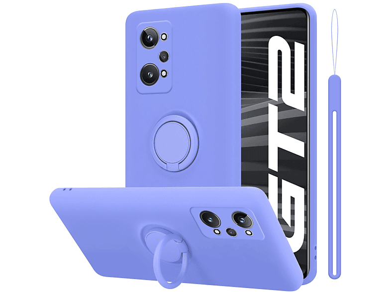 Realme, Case 2 GT Style, Ring GT 2, CADORABO / Backcover, LIQUID im Neo Liquid HELL LILA Silicone Hülle
