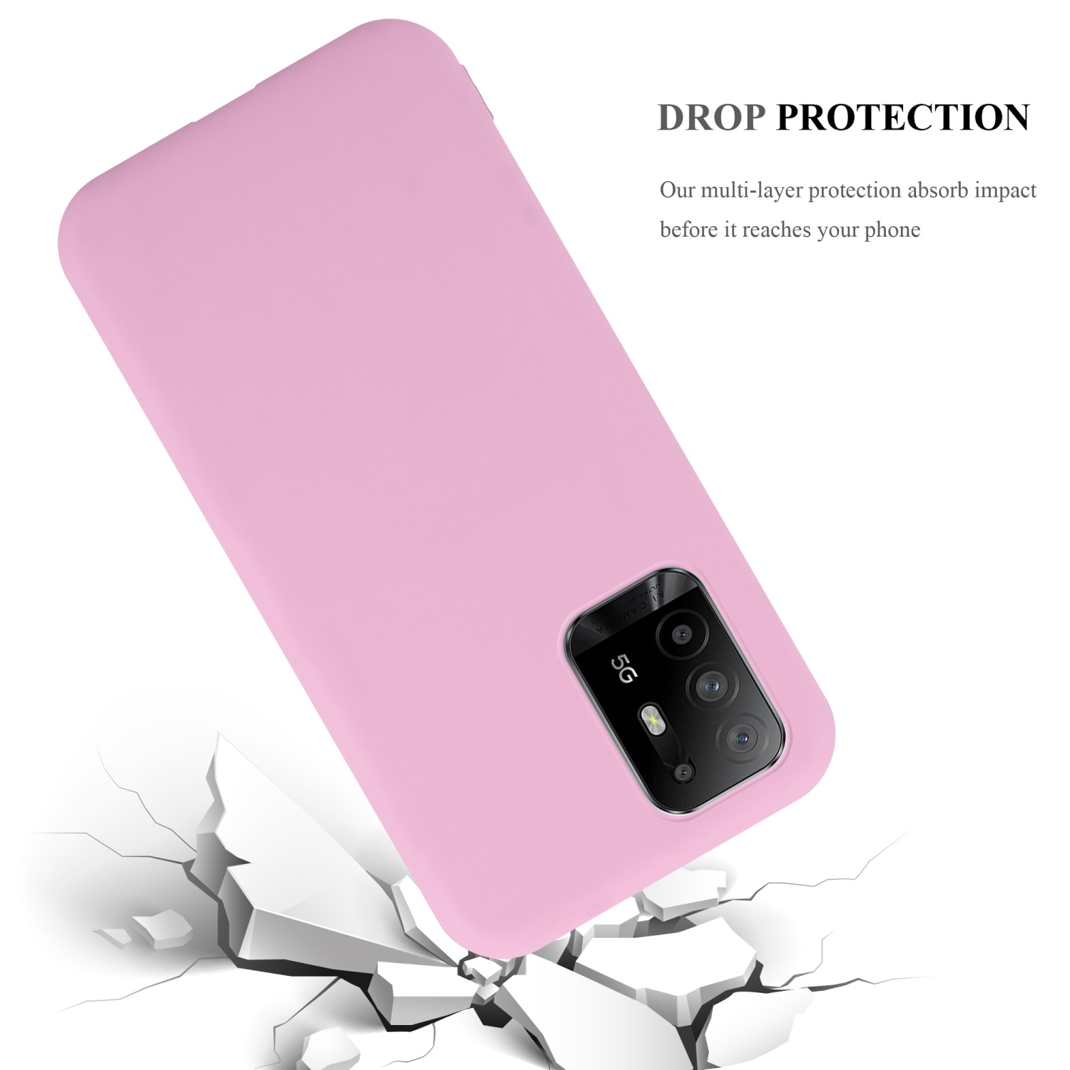 CADORABO Hülle im TPU Candy Oppo, 5G, A94 ROSA Backcover, CANDY Style