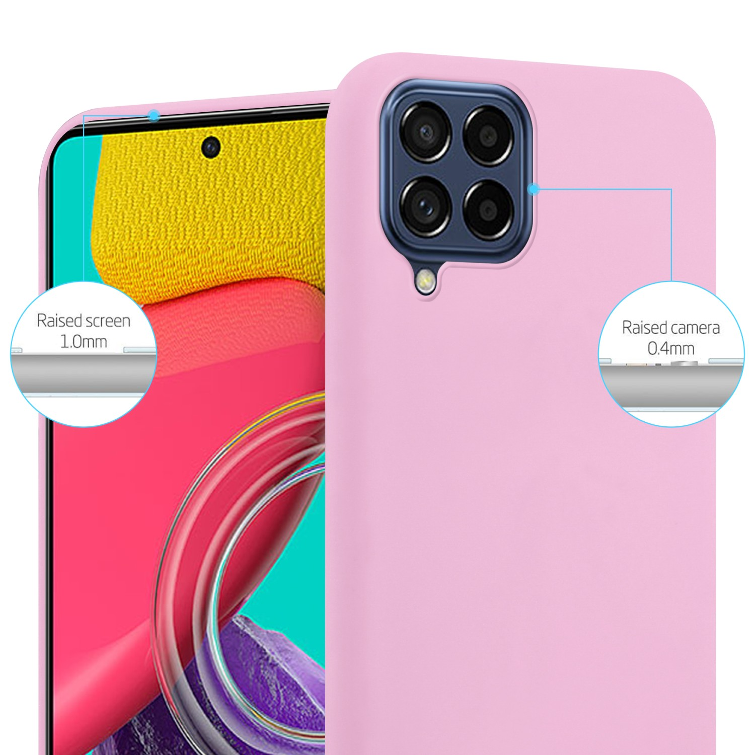TPU CANDY Backcover, Samsung, Style, Hülle im ROSA Candy CADORABO M53 Galaxy 5G,