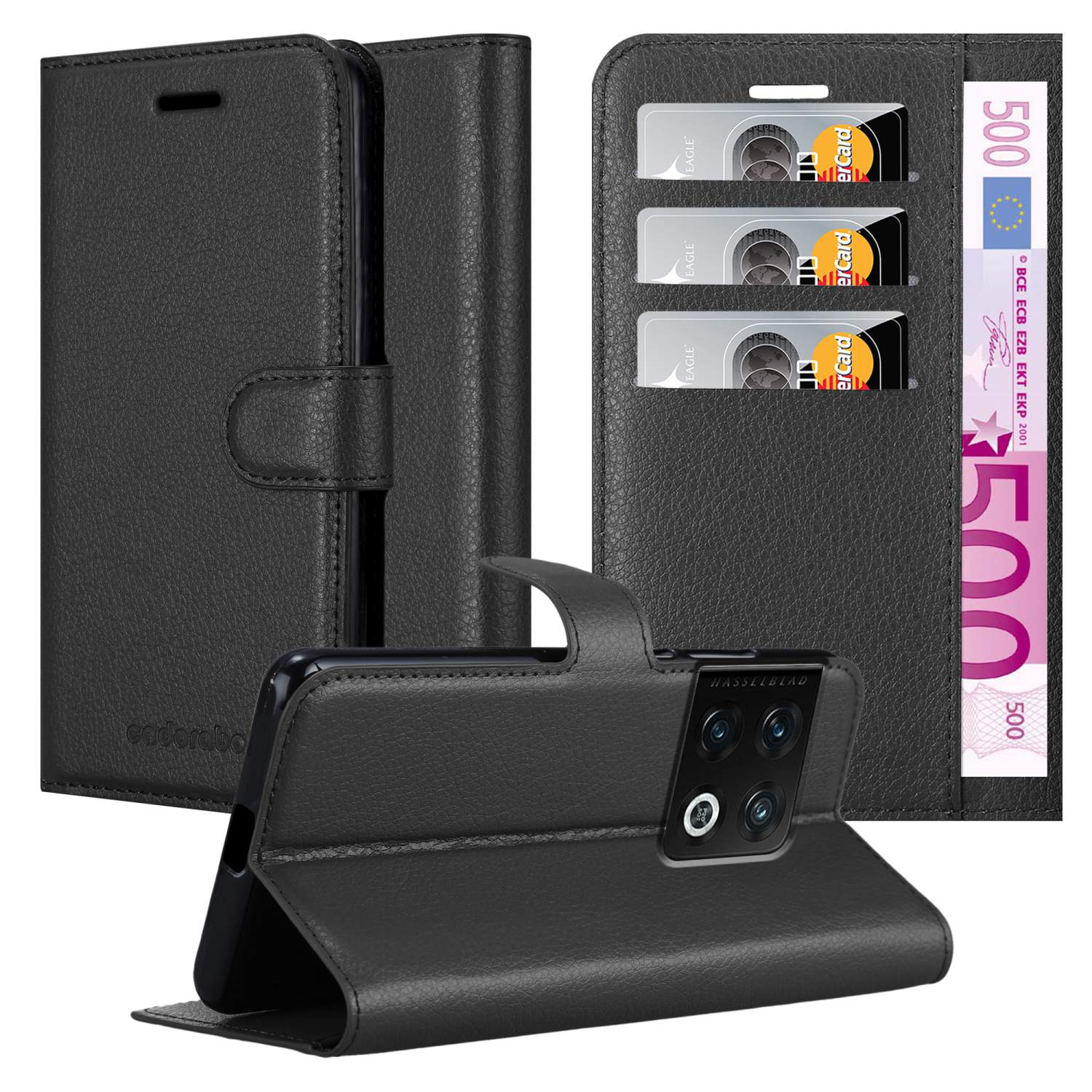 SCHWARZ Bookcover, PRO 5G, Standfunktion, OnePlus, 10 Hülle PHANTOM Book CADORABO