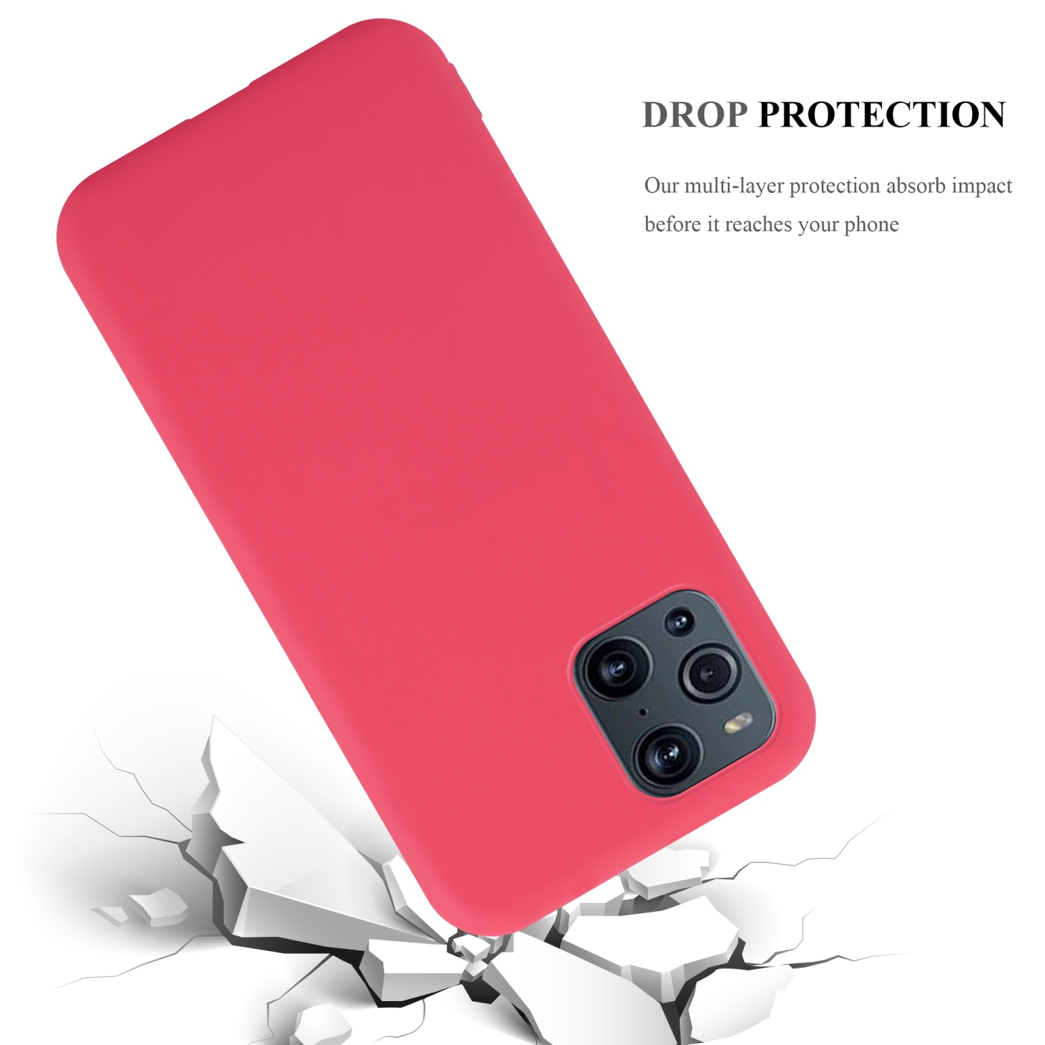 CADORABO X3 TPU Hülle Oppo, Candy im CANDY PRO, ROT FIND Backcover, Style,