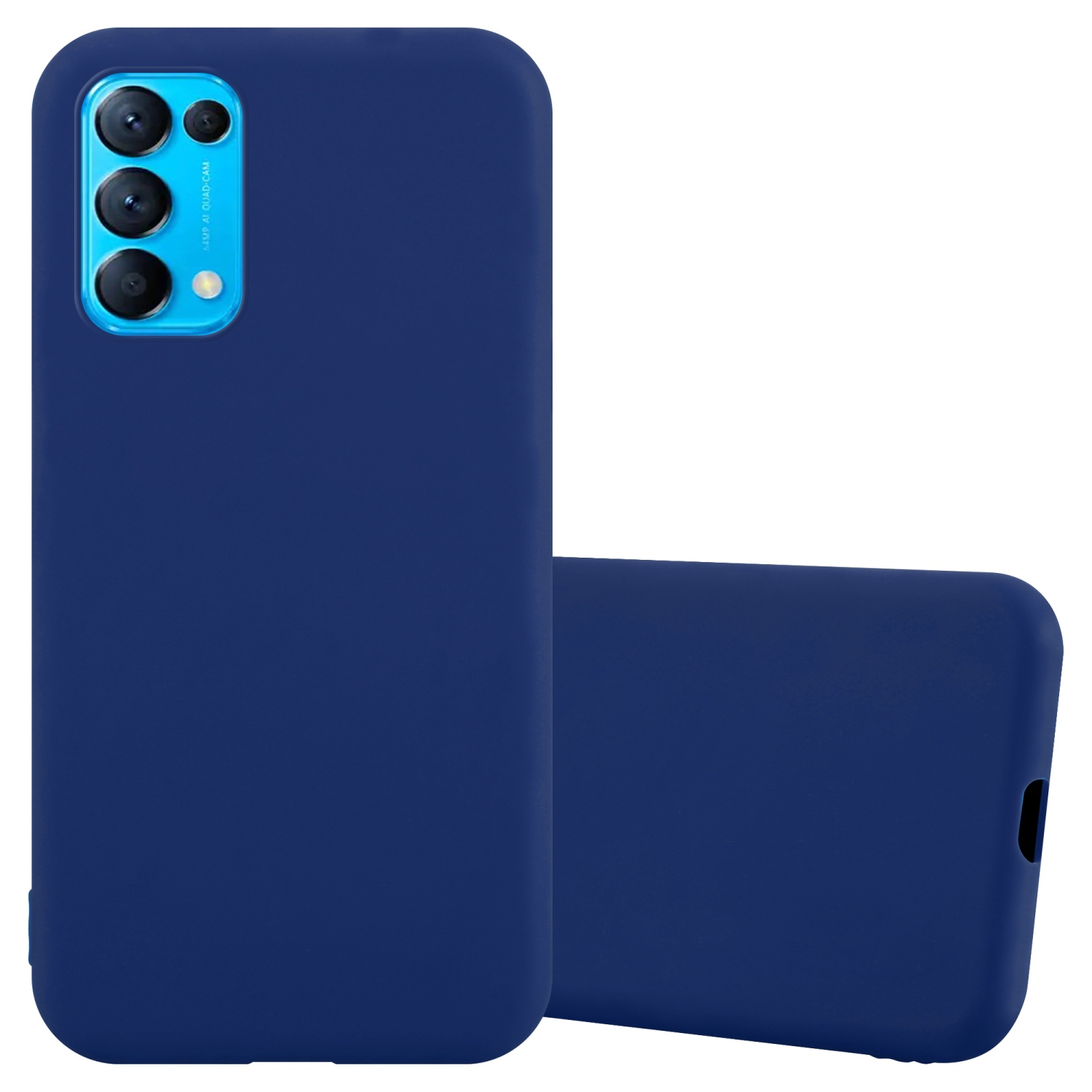 FIND Hülle Oppo, CADORABO DUNKEL TPU Backcover, Candy im BLAU CANDY LITE, X3 Style,