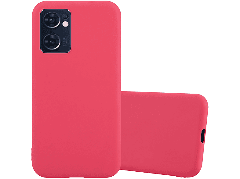 CADORABO Hülle im TPU Candy Style, Backcover, Oppo, FIND X5 LITE / Reno7 5G, CANDY ROT