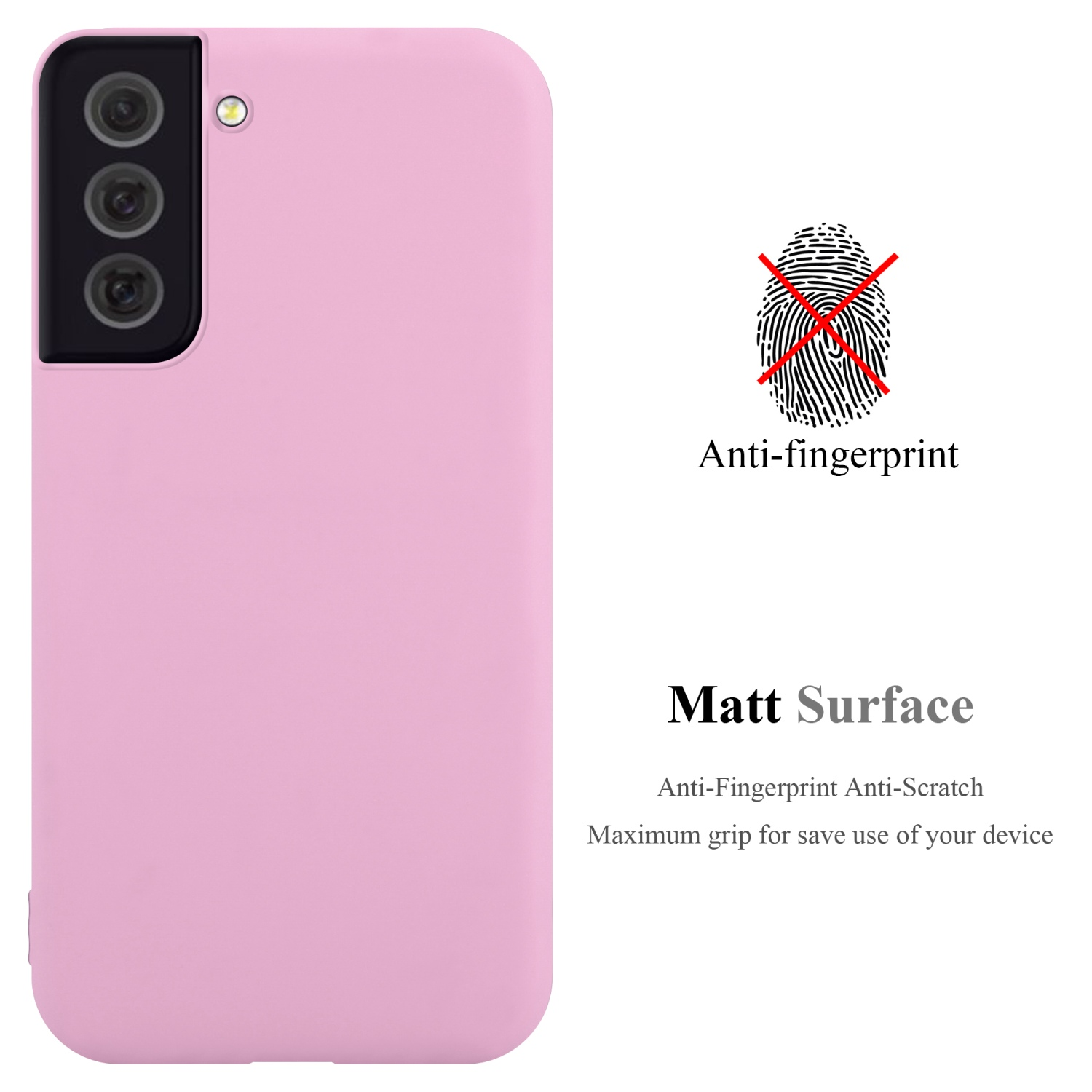 S22 Backcover, Candy TPU CANDY Hülle im Samsung, Galaxy Style, ROSA PLUS, CADORABO