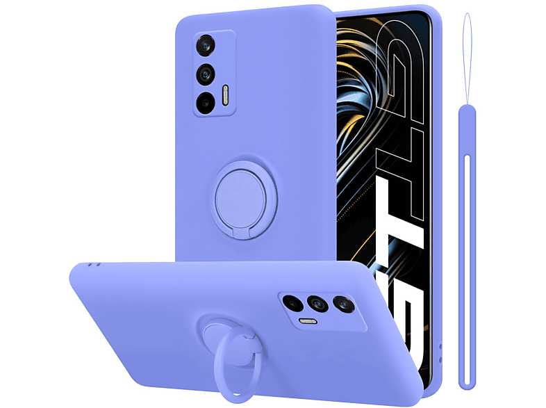 CADORABO Hülle im Liquid Ring LIQUID GT / Realme, Backcover, PRO, Style, Q3 Neo 2T HELL LILA Case Silicone / GT