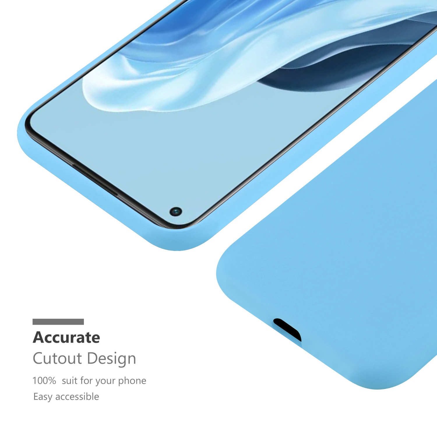 im BLAU Oppo, Style, 5G, CADORABO TPU Reno7 CANDY Hülle Backcover, FIND LITE Candy X5 /