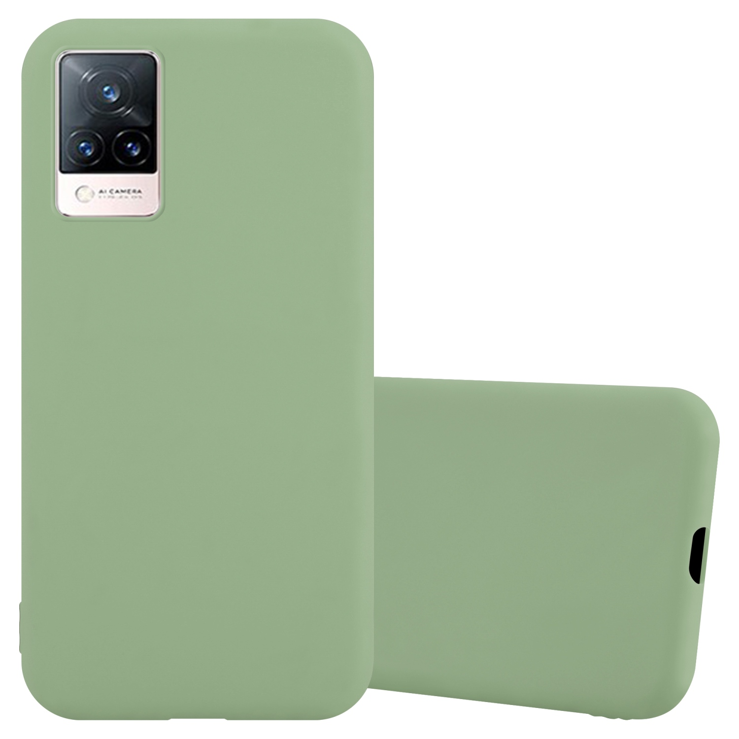 CADORABO Hülle CANDY V21 Style, Backcover, 4G im / Candy GRÜN 5G, Vivo, PASTELL TPU