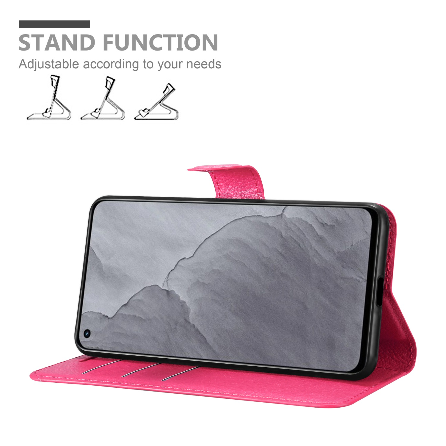 GT Master, Book Realme, Standfunktion, CADORABO PINK Hülle Bookcover, CHERRY