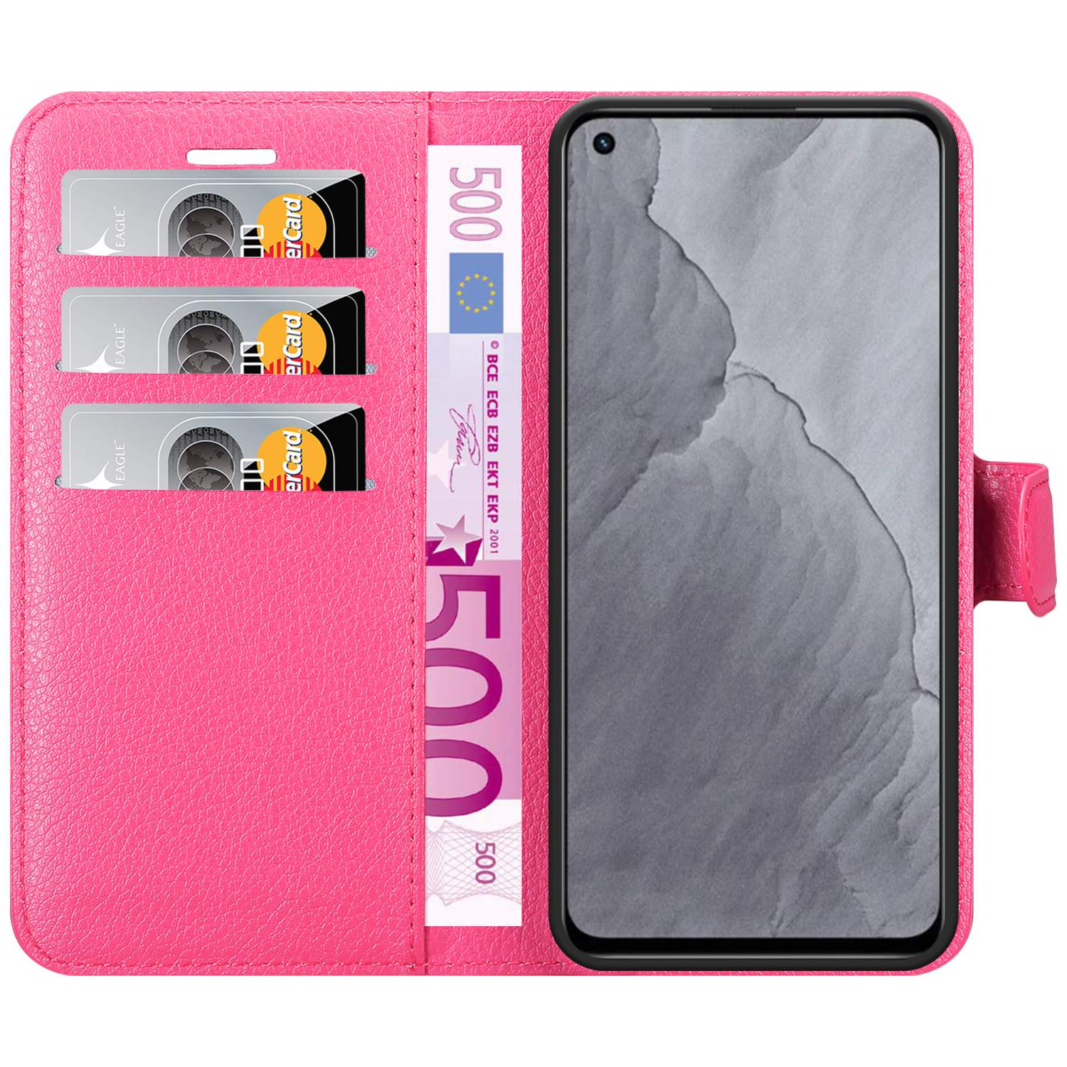 GT Master, Book Realme, Standfunktion, CADORABO PINK Hülle Bookcover, CHERRY