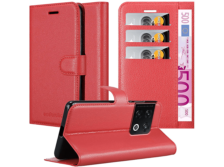 CADORABO Book Hülle Standfunktion, KARMIN 10 5G, ROT OnePlus, PRO Bookcover