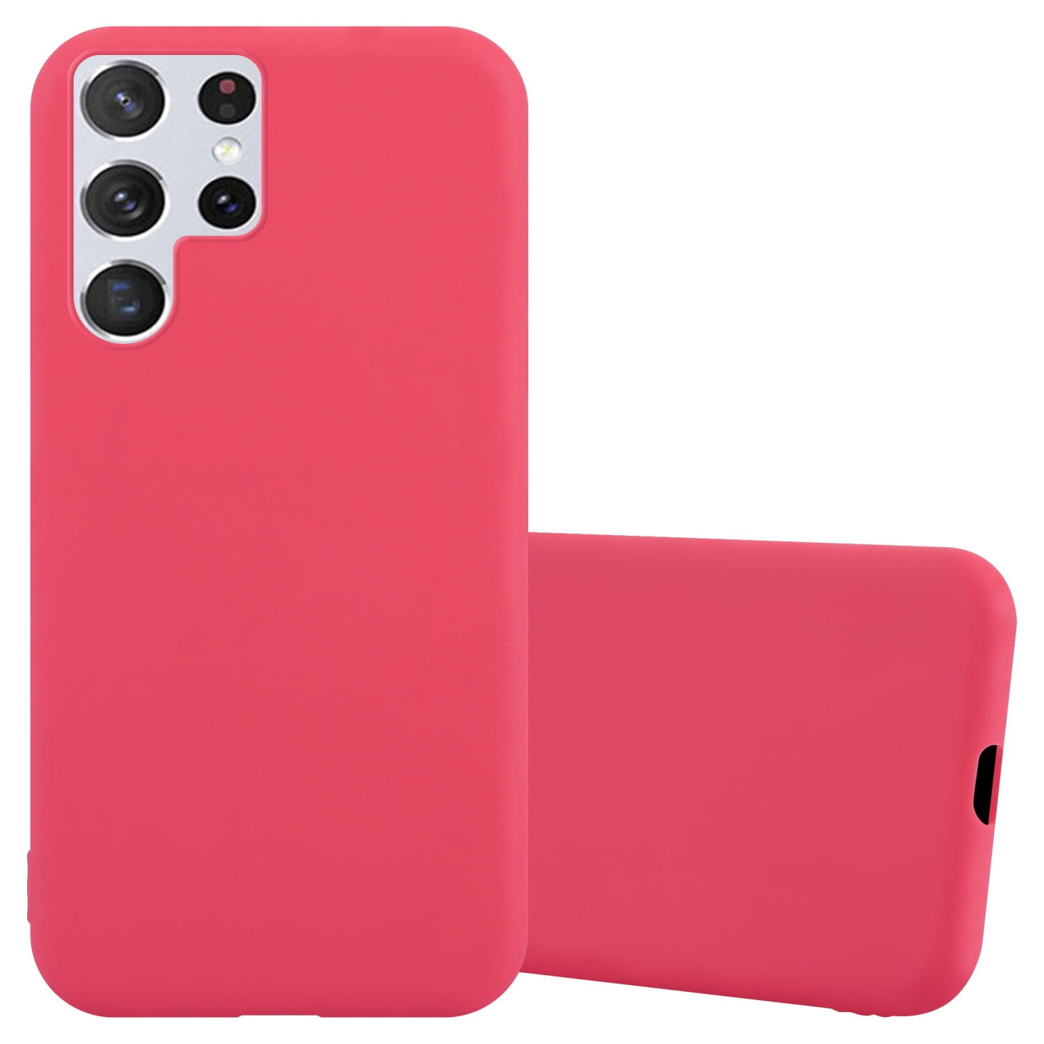 CADORABO Hülle im TPU CANDY Galaxy Candy ULTRA, S22 ROT Style, Backcover, Samsung