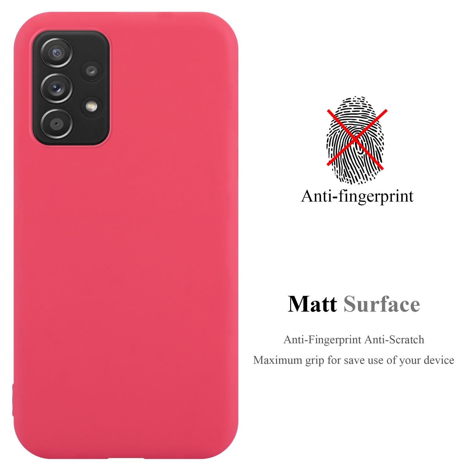 CADORABO Hülle im / TPU Candy Samsung, CANDY Galaxy Backcover, (4G Style, A52 A52s, ROT 5G) 