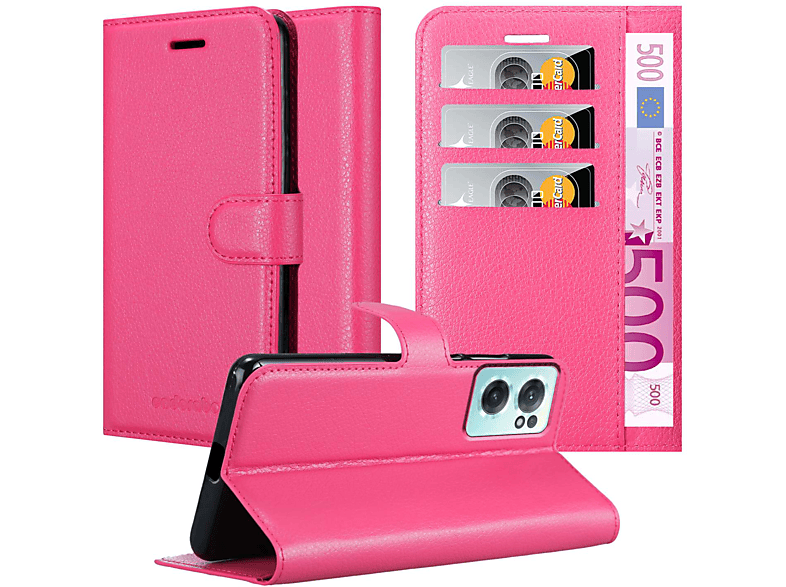 CADORABO Book Hülle Standfunktion, Bookcover, OnePlus, Nord CE 2 5G, CHERRY PINK
