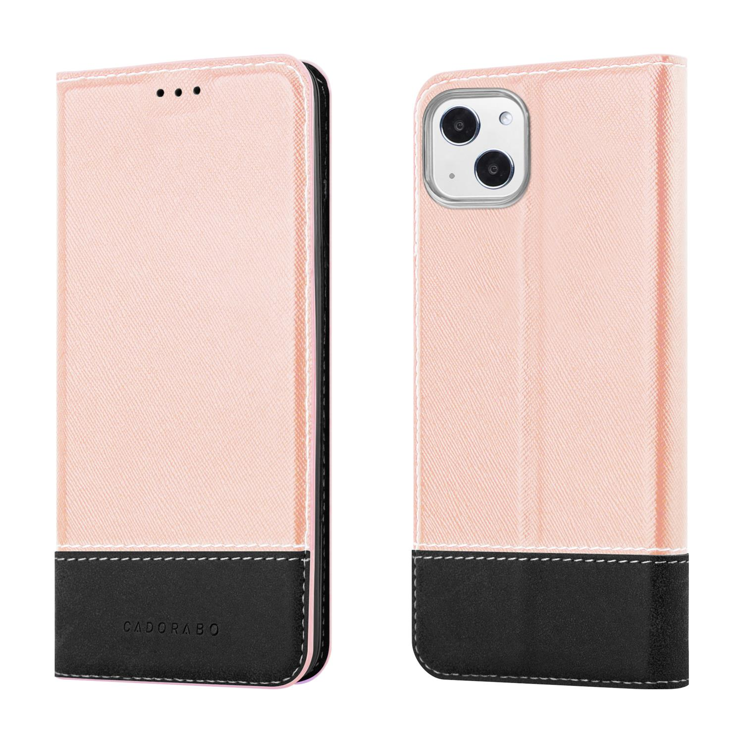 Zweiteilige Handyhülle: rosa und schwarz, geschlossen. Mit Logo unten und Kameraausschnitten rechts.
