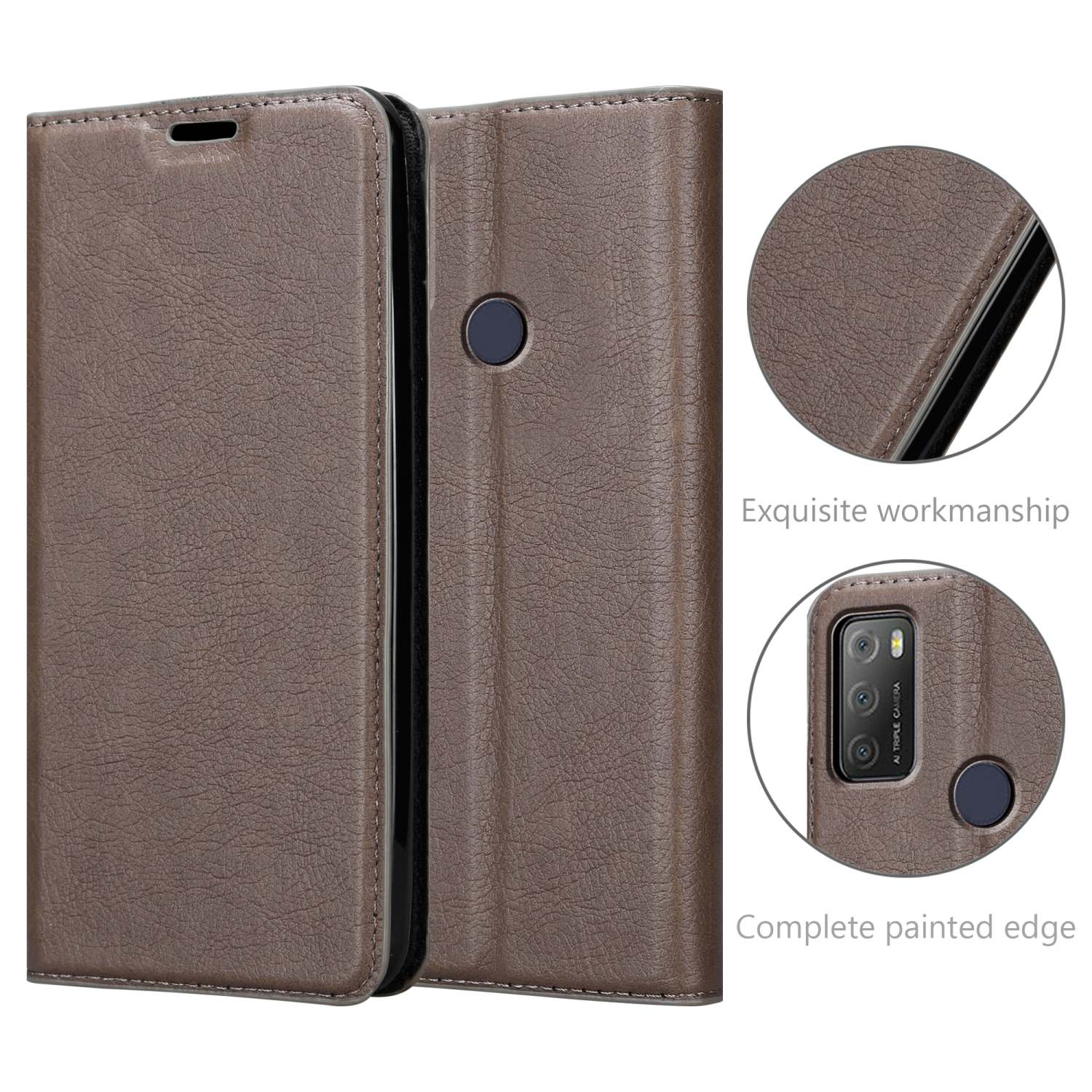 Invisible Magnet, Alcatel, BRAUN 2021 1S / Bookcover, 3L CADORABO Hülle Book 2021, KAFFEE