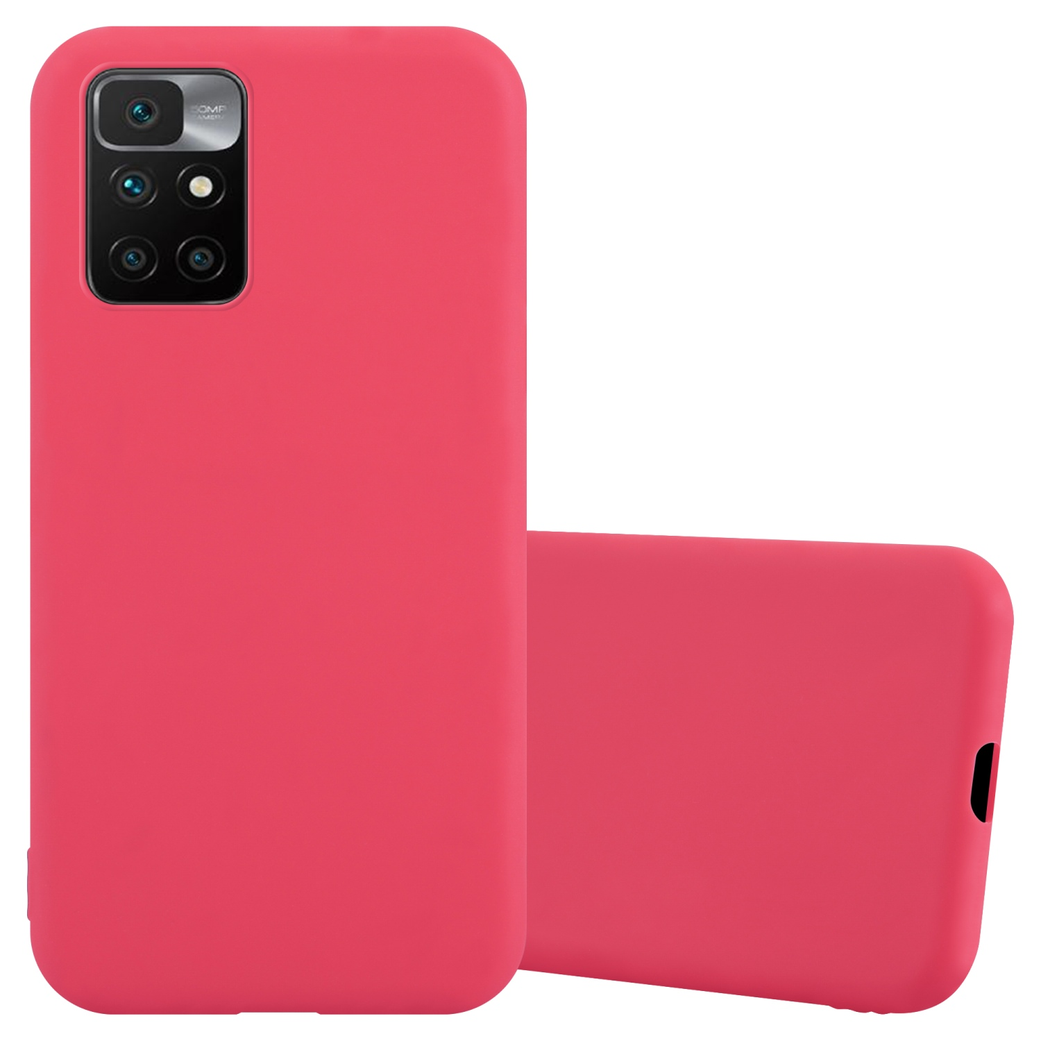 Xiaomi, 10, CADORABO Backcover, Hülle Candy TPU Style, CANDY ROT im RedMi