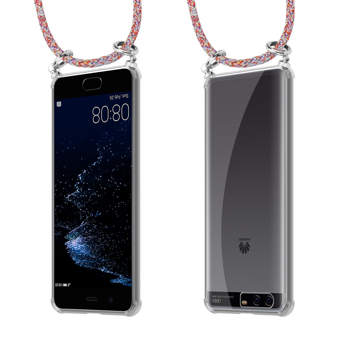 CADORABO Verstellbare Handykette, Backcover, Huawei, P10 PLUS, COLORFUL PARROT