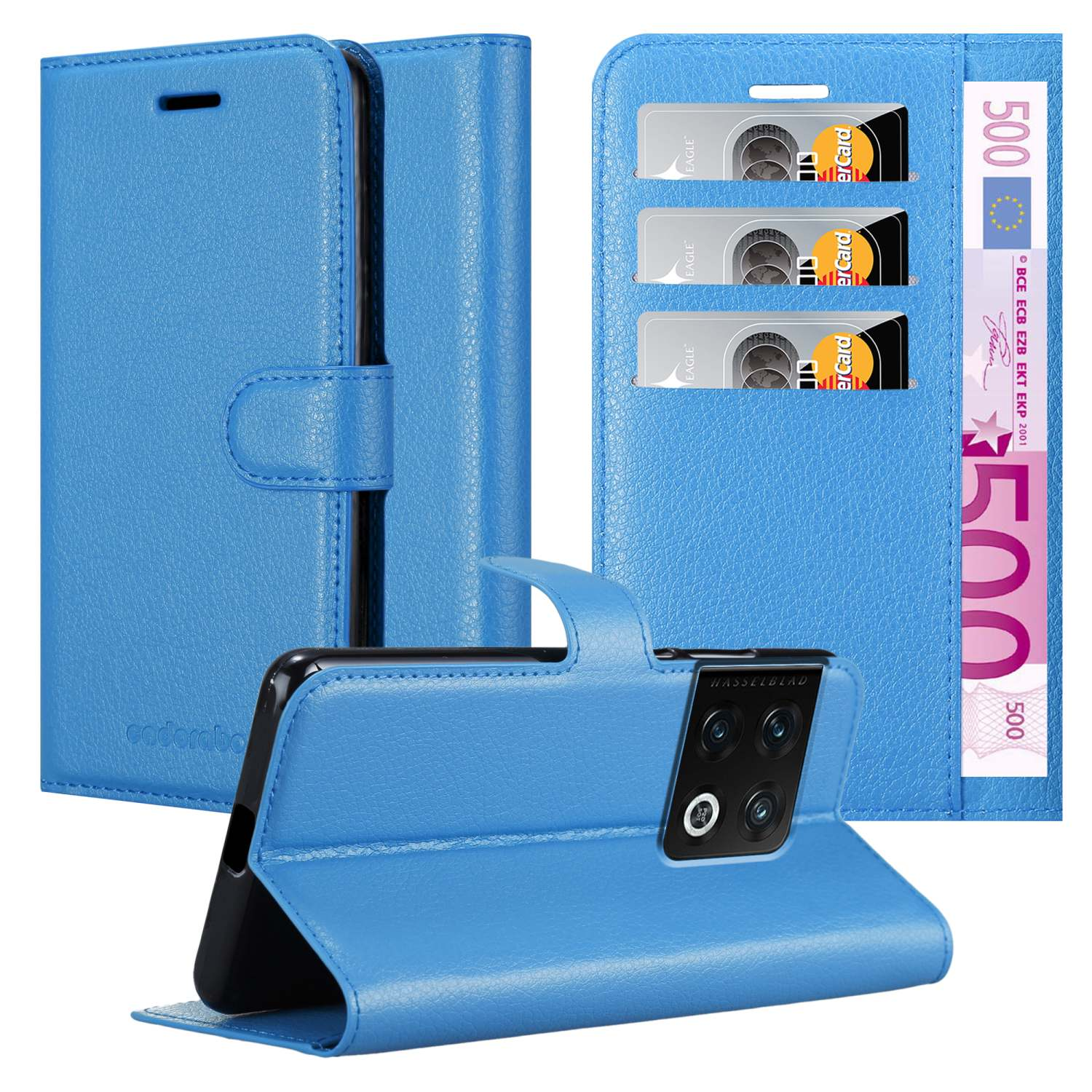 Hülle PASTELL Bookcover, PRO 10 OnePlus, BLAU Book Standfunktion, CADORABO 5G,