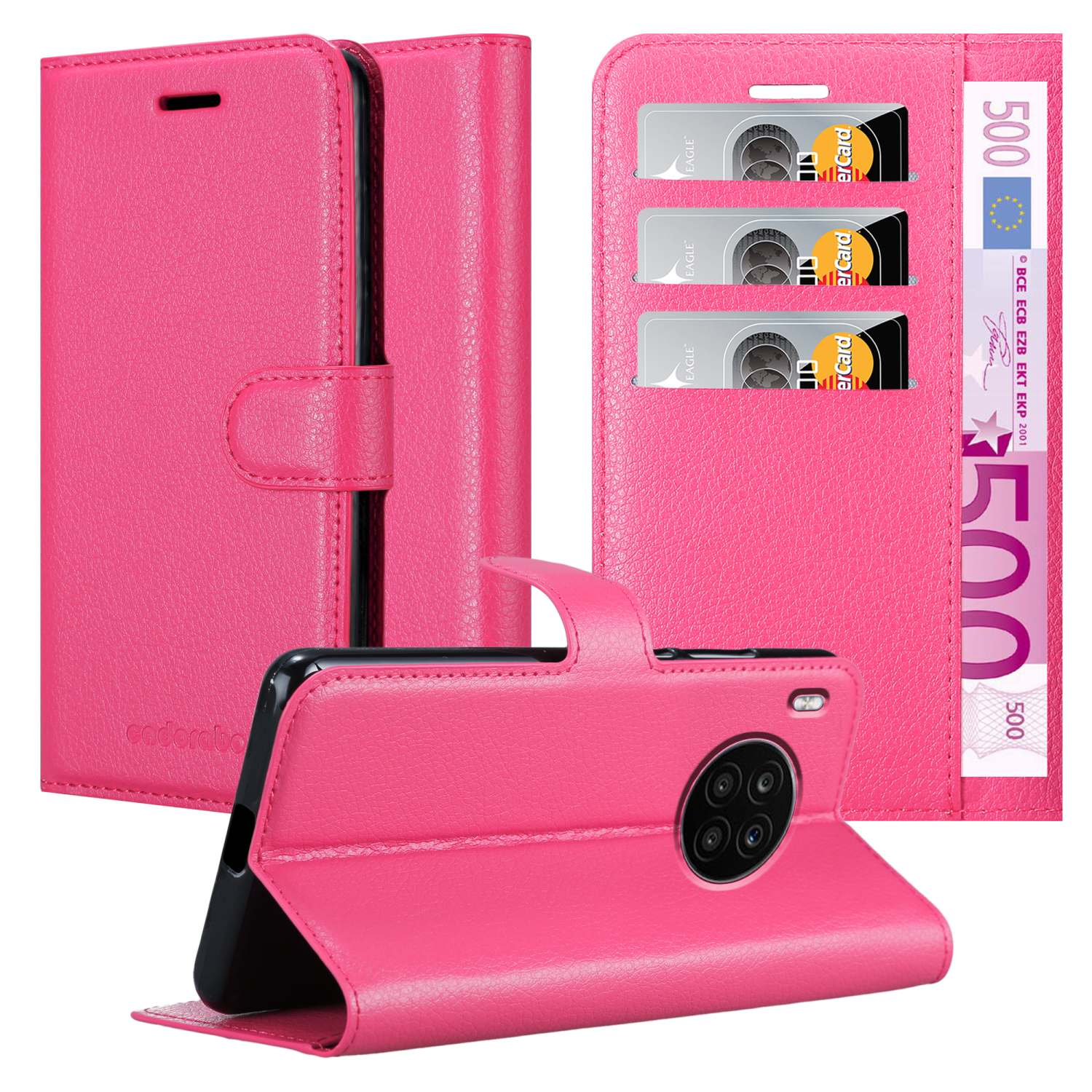 LITE, CHERRY PINK Bookcover, Honor, Hülle CADORABO Book Standfunktion, 50