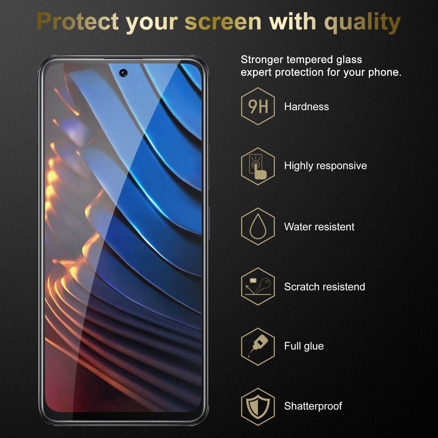 Tempered X3 Xiaomi Schutzglas Glas GT) Schutzfolie(für POCO CADORABO