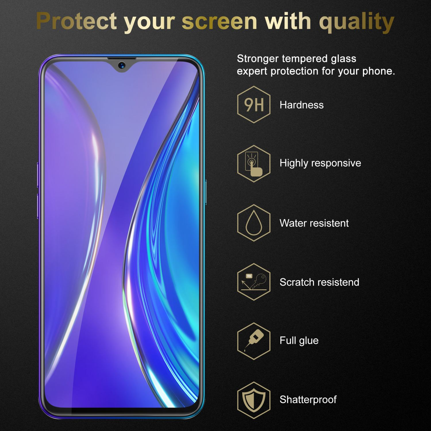 Oppo Realme K5) / X2 / CADORABO XT Tempered Glas Schutzglas Schutzfolie(für 3x