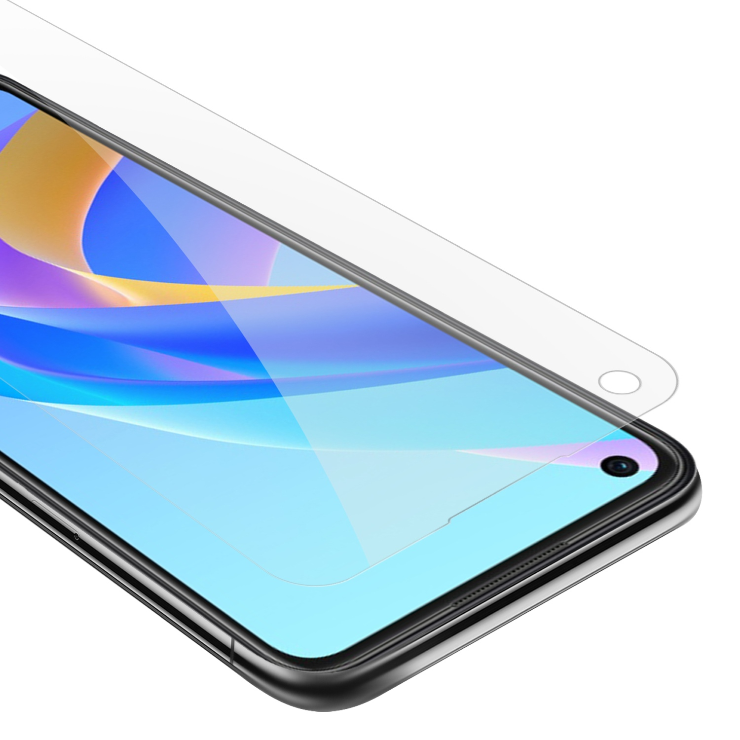 CADORABO Schutzglas Tempered Glas Schutzfolie(für 9i) Realme / / / Oppo A36 / A96 K10 A76 4G 4G