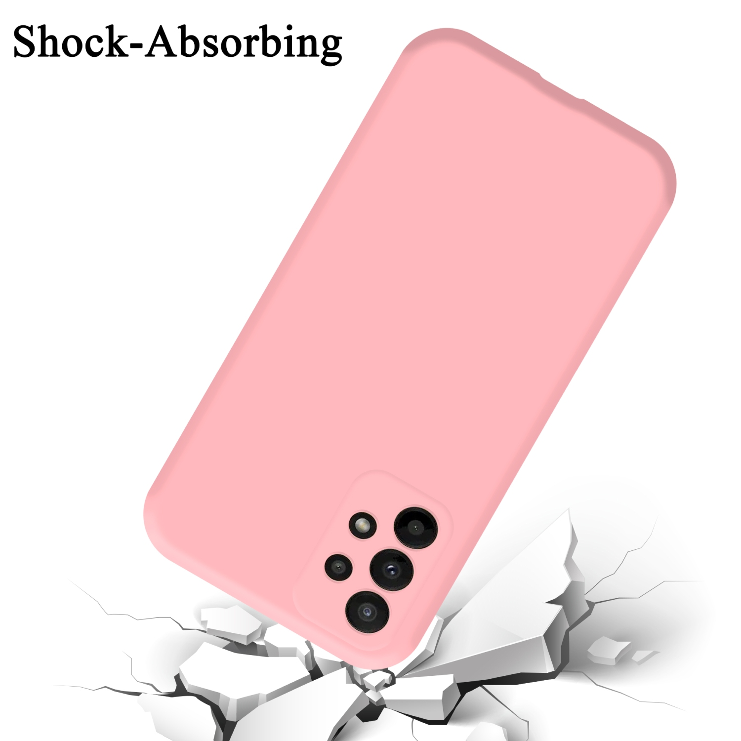 Silicone LIQUID im Backcover, PINK Hülle CADORABO Style, A23 Case Liquid Galaxy Samsung, 4G,