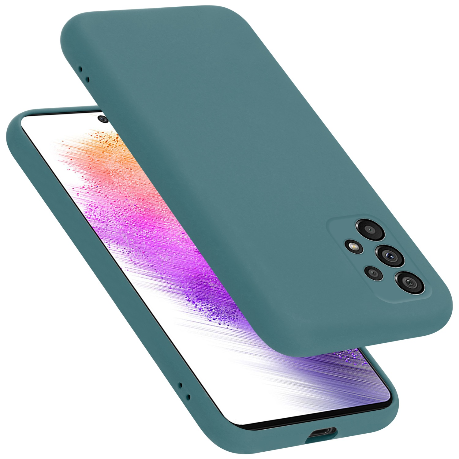 im GRÜN Hülle 5G, Backcover, Style, Samsung, LIQUID A73 Galaxy Case Silicone Liquid CADORABO