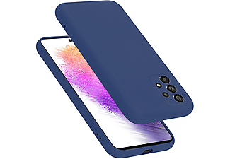 CADORABO TPU Liquid Silicone Case Hülle, Sleeve, Samsung, Galaxy A73 5G, LIQUID BLAU